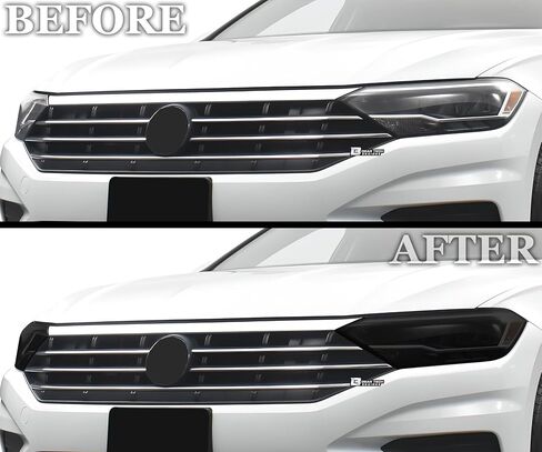 BOGAR TECH DESIGNS Precut for Volkswagen Jetta 2019-2024 Full Headlight Taillight Head Tail Light PPF Tint Kit, Dark Smoke in Saudi Arabia