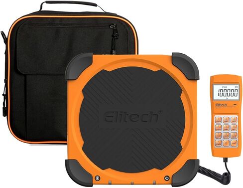 Elitech LMC-300A HVAC Refrigerant Charging Scale Freon Recovery Weighing Scale 330lbs with Auto Open/Stop Charging Valve in Kuwait