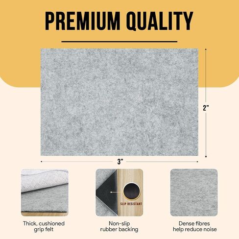 MAYSHINE Basics Premium Comfort Rug Pad - Also Available with Non Slip Option - Safe for All Floors and Finishes Including Hardwoods (4' x 6') in Kuwait