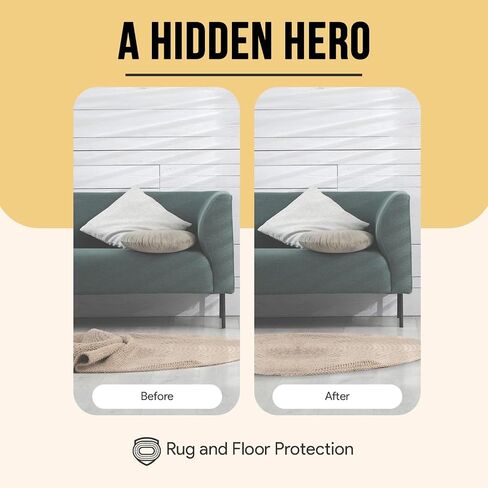 MAYSHINE Basics Premium Comfort Rug Pad - Also Available with Non Slip Option - Safe for All Floors and Finishes Including Hardwoods (4' x 6') in Kuwait