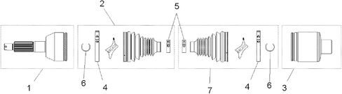 Polaris Drive Shaft Assembly, Mid, Genuine OEM Part 1332952, Qty 1 in Saudi Arabia