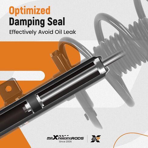 maXpeedingrods 2Pcs Front Struts for Dodge Caliber 2007-2012 2.0 L I4, 172367 172368 Shock Absorbers Struts with Coil Spring Assembly in Saudi Arabia
