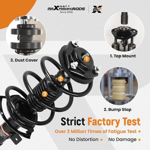 maXpeedingrods 2Pcs Front Struts for Dodge Caliber 2007-2012 2.0 L I4, 172367 172368 Shock Absorbers Struts with Coil Spring Assembly in Saudi Arabia