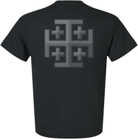 Jerusalem Cross T-Shirt - Black in Saudi Arabia