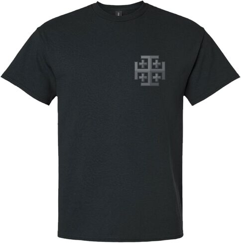 Jerusalem Cross T-Shirt - Black in Saudi Arabia