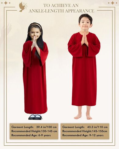 Toulite Nativity Costumes for Kids Shepherd Jesus Halloween Christmas Saint Costumes for Boys Girls in Saudi Arabia
