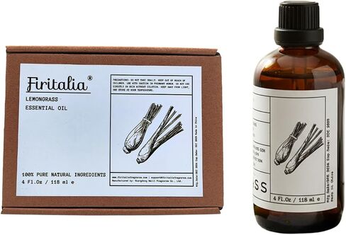 Lemongrass Essential Oil 4 Fl Oz | 100% Pure & Natural Oil with Glass Dropper | Steam-Distilled for Diffusers, Aromatherapy, Skin & Hair Care in Saudi Arabia