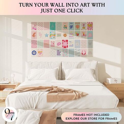 97 Decor Cute Preppy Room Decor Teen Girls - Colorful Preppy Wall Decor, Trendy Preppy Posters For Room Aesthetic, Preppy Pictures For Wall, Eclectic Gallery Wall Prints Dorm Decorations (Unframed) in Saudi Arabia