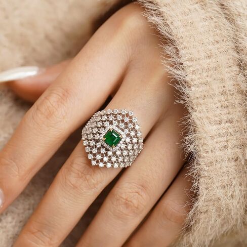 Luxurious S925 silver ring a grid design. Suitable for women's daily commuting wear, parties, Valentine's Day birthday gifts, pure silver jewelry in Saudi Arabia