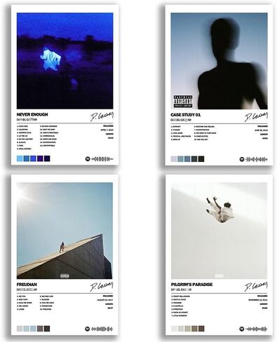 Daniel Poster Caesar Album Cover Signed Limited Edition Posters (Set of 4) Unframed 8inch X 12inch(20 X 30cm) Room Aesthetic Scannable Song Code Music Posters in Saudi Arabia
