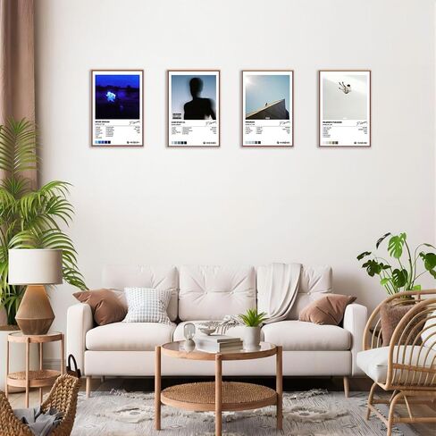 Daniel Poster Caesar Album Cover Signed Limited Edition Posters (Set of 4) Unframed 8inch X 12inch(20 X 30cm) Room Aesthetic Scannable Song Code Music Posters in Saudi Arabia
