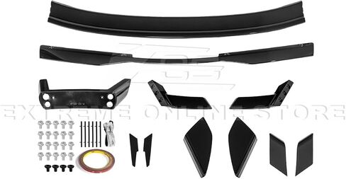 Replacement for 2015-2023 Ford Mustang S550 Models | S650 Dark Horse Style Rear Trunk Lid Wing Wickerbill Spoiler (ABS Plastic - Painted Glossy Black) in Saudi Arabia
