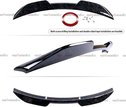 Rear Trunk Spoiler Compatible with 2011-2023 Chrysler 300 300C 300S, M Style Duckbill Spoiler Fits for 11-23, Exterior High Kick Tail Deck Lid Wing Lip (Forged Carbon Fiber Pattern) in Saudi Arabia