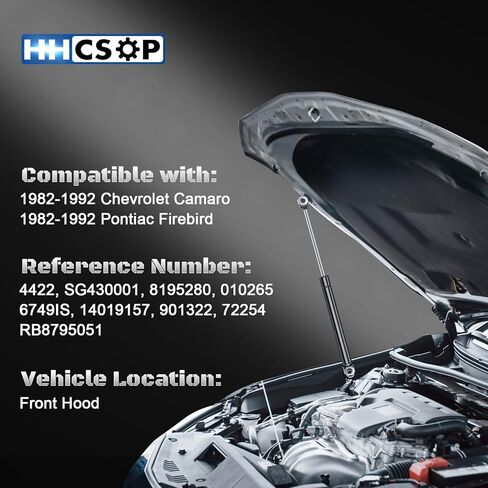 HHCSOP Rear Hatch Lift Supports Tailgate Liftgate Shock Strut Gas Spring for Chevrolet Camaro/Pontiac Firebird 1982 1983 1984 1985 1986 1987 1988 1989 1990 1991 1992, OEM# 4900 SG130001 8195287 in Kuwait