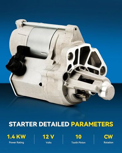 PHILTOP Starter 17466N مناسب لداكوتا 1991-1995، Ram 1500 2500 1994-1995، D150 1977 & 1981-1987 محرك بداية 1.4KW 12V 10 أسنان CW OSGR in Saudi Arabia