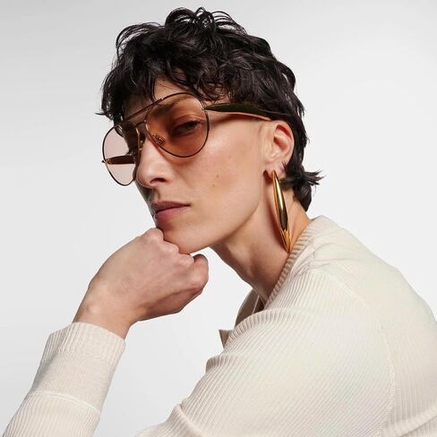 KUKASEN Trendy Retro Aviator Sunglasses for Women Men – Oversized Vintage 70s Pilot Shades, UV400 Gold Frame Glasses in Saudi Arabia