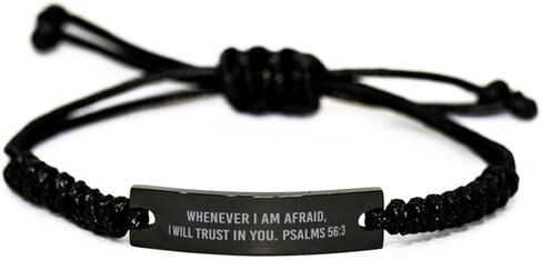Whenever I am afraid, I will trust in You Psalm 56 3 Bracelet, Religious Bracelet in Saudi Arabia