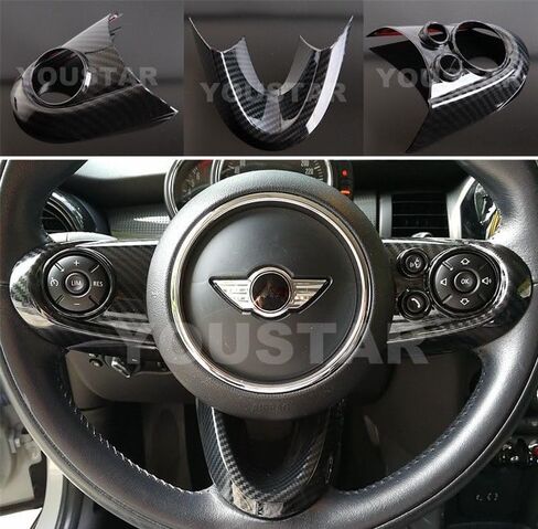 UNICUS Steering Wheel Cover Carbon Effect 1x Set Compatible with Mini Cooper F54 F55 F56 F57 F60 in Saudi Arabia
