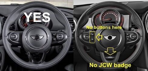 UNICUS Steering Wheel Cover Carbon Effect 1x Set Compatible with Mini Cooper F54 F55 F56 F57 F60 in Saudi Arabia