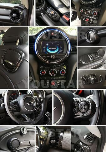 UNICUS Steering Wheel Cover Carbon Effect 1x Set Compatible with Mini Cooper F54 F55 F56 F57 F60 in Saudi Arabia