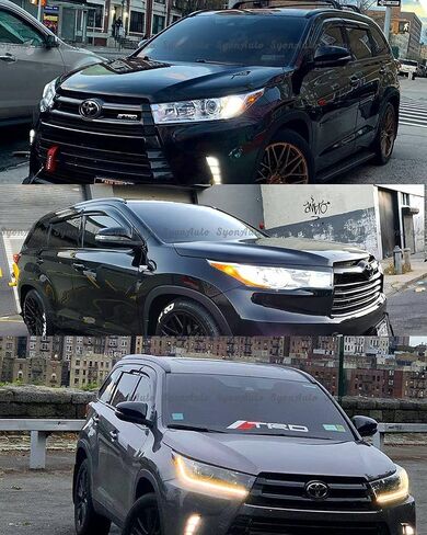 يناسب 2014-2019 تويوتا هايلاندر JDM 3D Mugen Style حاجب نافذة واقي المطر تنفيس in Kuwait