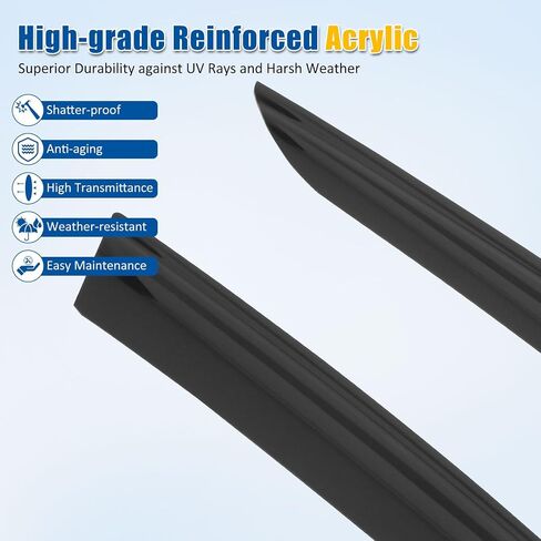 FREEMOTOR802 Low-Profile Window Deflectors Fits 2019-2025 BMW G05 X5 | Tape-on Mount Rain Guards Side Window Visors Wind Deflectors Dark Tinted Acrylic 4-Piece in Saudi Arabia