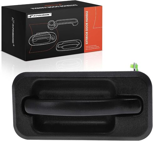 A-Premium Rear Left Driver Side Exterior Door Handle Compatible with Hummer H2 2003 2004 2005 2006, Textured Black, Replace# 15104796 in Saudi Arabia
