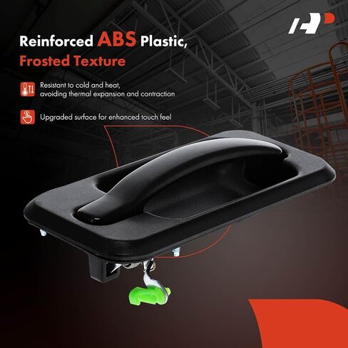 A-Premium Rear Left Driver Side Exterior Door Handle Compatible with Hummer H2 2003 2004 2005 2006, Textured Black, Replace# 15104796 in Saudi Arabia