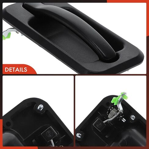 A-Premium Rear Left Driver Side Exterior Door Handle Compatible with Hummer H2 2003 2004 2005 2006, Textured Black, Replace# 15104796 in Saudi Arabia