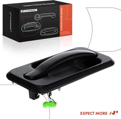 A-Premium Rear Left Driver Side Exterior Door Handle Compatible with Hummer H2 2003 2004 2005 2006, Textured Black, Replace# 15104796 in Saudi Arabia