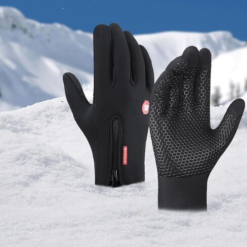 Thermal Winter Gloves for Cold Weather with Non-Slip Grip and Zipper Closure in Saudi Arabia