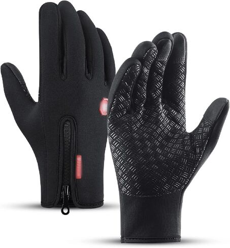 Thermal Winter Gloves for Cold Weather with Non-Slip Grip and Zipper Closure in Saudi Arabia