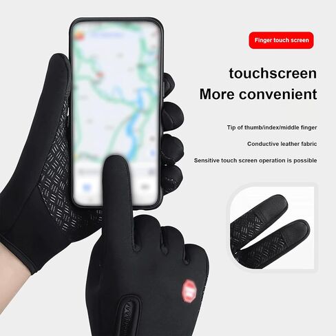 Thermal Winter Gloves for Cold Weather with Non-Slip Grip and Zipper Closure in Saudi Arabia