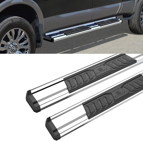 ألواح تشغيل HD Ridez ذات خطوات جانبية متوافقة مع Nissan Titan 2004-2024 Crew Cab (باستثناء موديلات 2016) وTitan XD 16-24 in Saudi Arabia