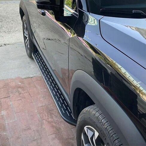 خطوة جانبية للباب الثابت مناسبة لسيارة Honda Passport 2019-2023 2024 لوحة الجري دواسة الألومنيوم واقي القضبان، أسود (مع الأقواس) in Saudi Arabia