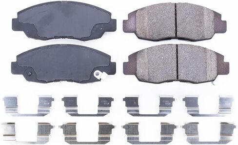 Power Stop Front Brake Kit For Acura CL 1997-99 |EL 1998-05 |Honda Accord 1990-02 |Civic 1996-11 |Insight 2010-14 - Ceramic Brake Pads With Installation Hardware, 17-465 in Saudi Arabia
