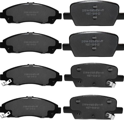 SIPAUTEC-Front and Rear Disc Brake Pads Set Ceramic Replacement for 2017 2018 2019 2020 Gmc Acadia 2018-2020 Buick Enclave/Cadillac Xt5/ Xt6 2019-2020 Chevy Blazer 2018-2020 Traverse in Kuwait