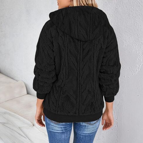 Fleece Jacket Women Fuzzy Full Zip Sherpa Jackets Warm Casual Stand Collar Winter Coats Outerwear with Pockets 2025 in Saudi Arabia