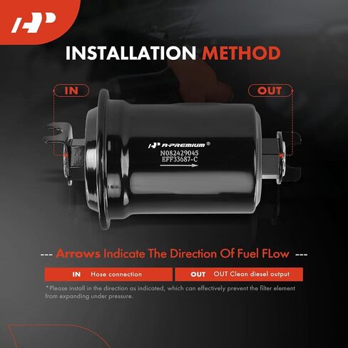 A-Premium Fuel Filter Compatible with Toyota Tacoma 1995-2004 2.4L 2.7L, T100 1994-1998 2.7L in Saudi Arabia