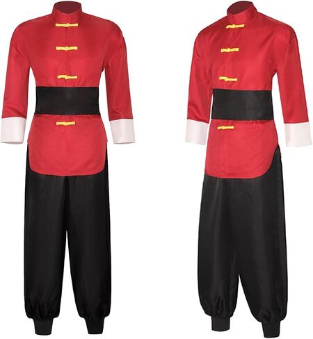 Ranma 2/1 Cosplay Costume Men Kung Fu Outfit Halloween Set Full Adult in Saudi Arabia