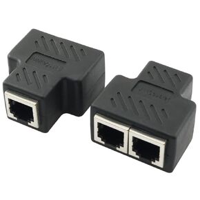 2PCS Telephone Jack Splitter RJ11 Phone Line Coupler Extension Adapter for Landline Fax Machine Suitable for Home Office Business Meetings