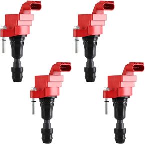 Ignition Coil Pack of 4 UF491 Compatible with Chevrolet Cobalt Equinox HHR Captiva Sport Malibu Buick Lacrosse Regal Verano GMC Terrain Pontiac G5 G6 Solstice Saturn 2.4L 2.2L 2.0L