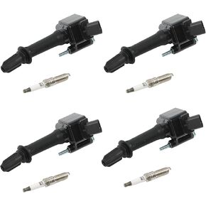 UF802 4pcs Ignition Coils Pack + 4pcs Iridium Spark Plugs NGK91970 Compatible with Chevrolet Equinox 2018 2019 2020 Spark Plugs and Coil Packs Kit OE# UF802 C2036 12635672 12670053 C-939 in Saudi Arabia