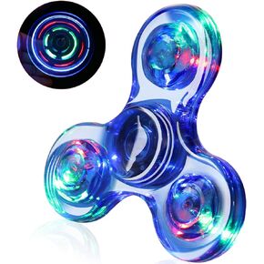 SCIONE LED Fidget Spinners, Light Up Sensory Fidgets Toys for Kids, Glow in The Dark Toy for Kid 4-8-12, ADHD Anxiety Stress Relief Toys for Adults, Easter School Classroom Exchange Gifts for Kids