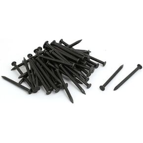 uxcell Hardware Nails 2-inch Length Carbon Steel Point Tip Wall Cement Nails Black 60pcs