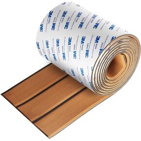 HXBYX EVA Foam Boat Flooring with 3M Self-Adhesive Backing DIY Boats Decking Marine Sheet Faux Teak Material,Non-Slip Cooler Pads for Kayak Yacht SwimPool RV 95"x44"/31"/16"/6.7"/2.4",47.5"x16"
