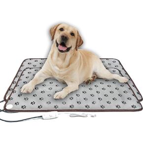 Pet Heating pad for Extra Large Dog Bed mat Indoor,Waterproof Heated Dog mat,Outdoor Dog Heating pad Puppy Heating pad for whelping Box Easy Clean