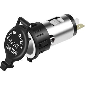 1PC Cigarette Lighter Socket, 12V Car Cigarette Lighter Adapter Power Socket with Extension Cable, Universal Waterproof Power Outlet Socket Replacement for Car Truck