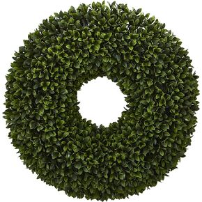 Nearly Natural 24-in. Boxwood Artificial Wreaths Green