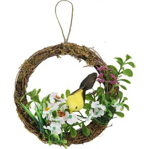 Athoinsu 7 '' إكليل طيور عيد الفصح الاصطناعي للباب الأمامي جدار ريفي عيد الميلاد مهرجان ديكورات المنزل لوازم الحفلات in Kuwait